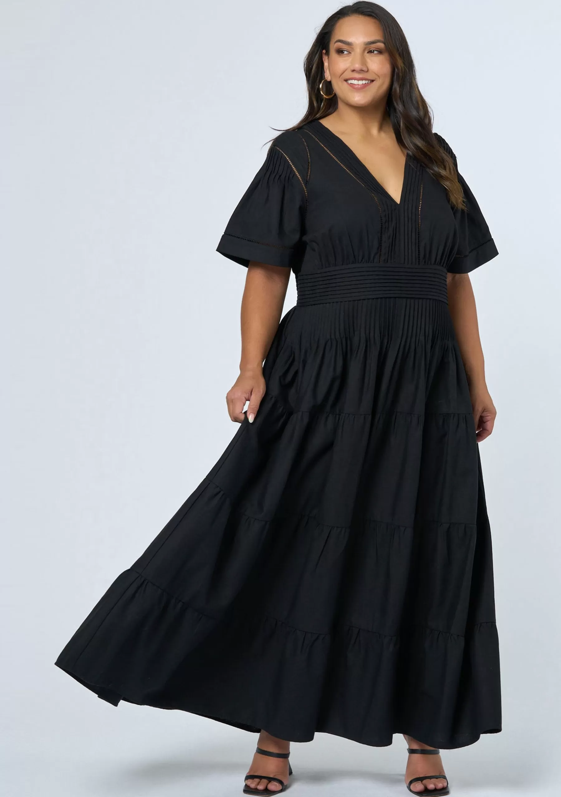 Curve Project Black Dresses | Maxi Dresses>Abby Linen Maxi Dress