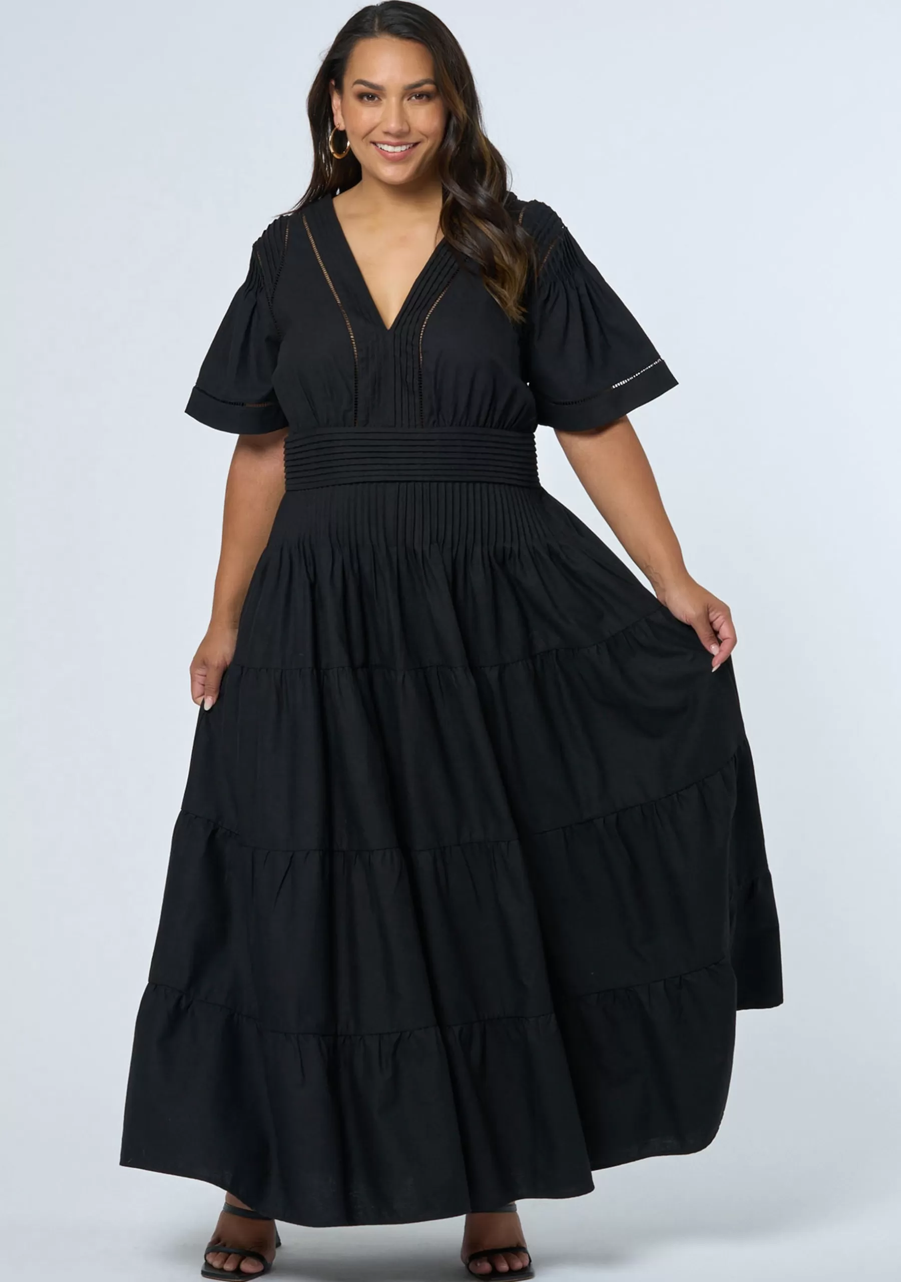 Curve Project Black Dresses | Maxi Dresses>Abby Linen Maxi Dress