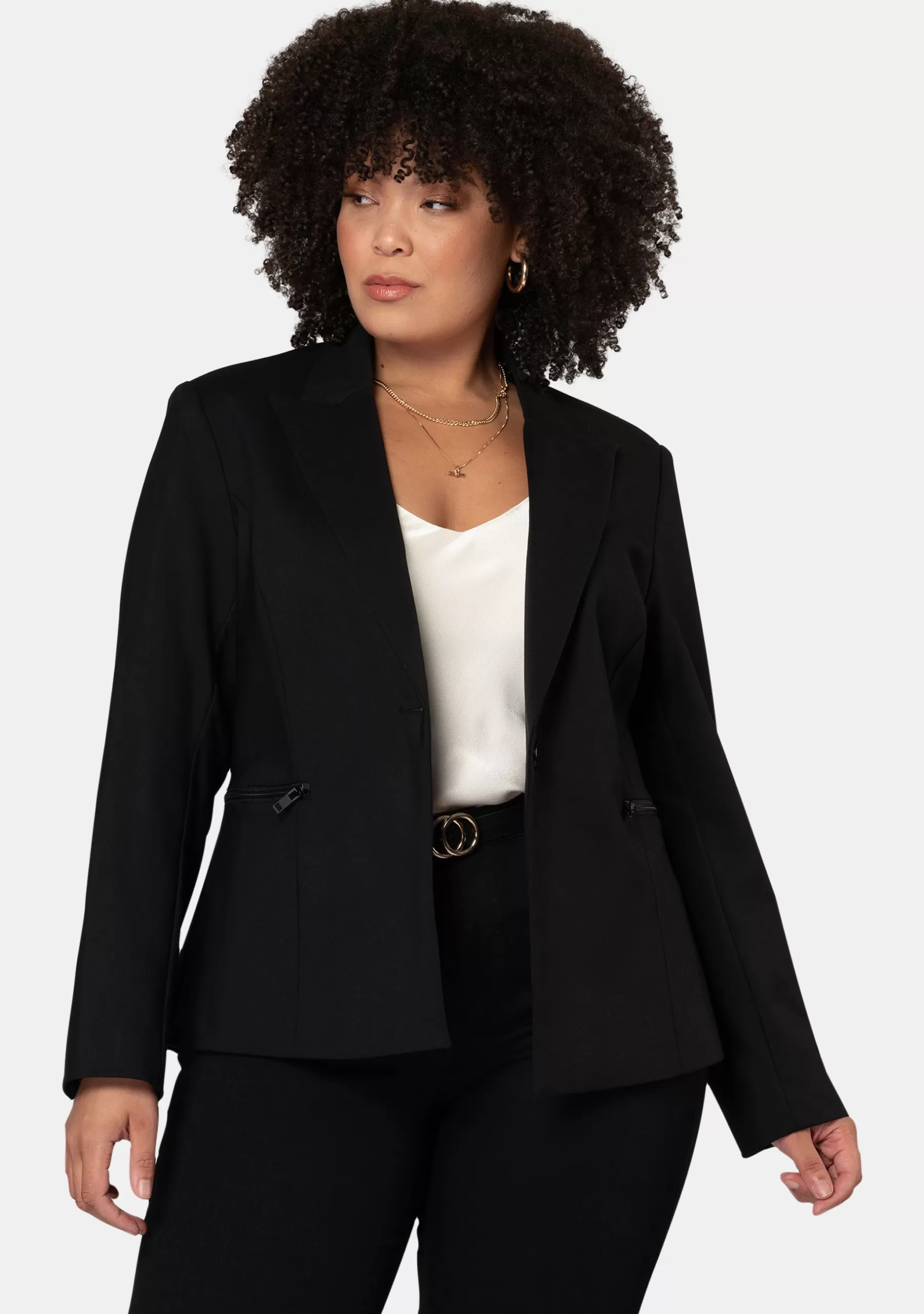 Curve Project Blazers | Jackets & Coats>Bianca Zip Blazer