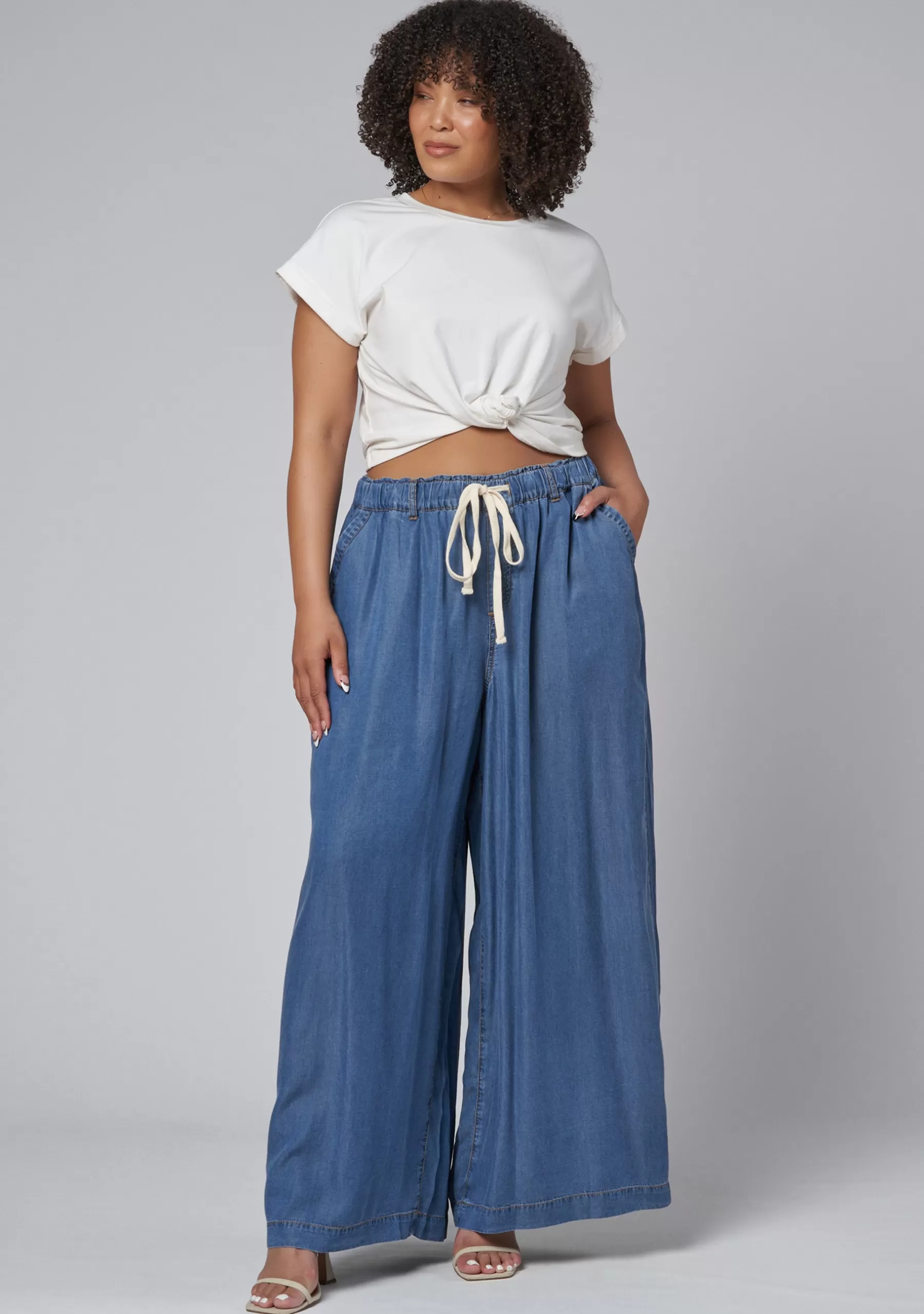 Curve Project Denim | Pants>Blake Chambray Wide Leg Pants