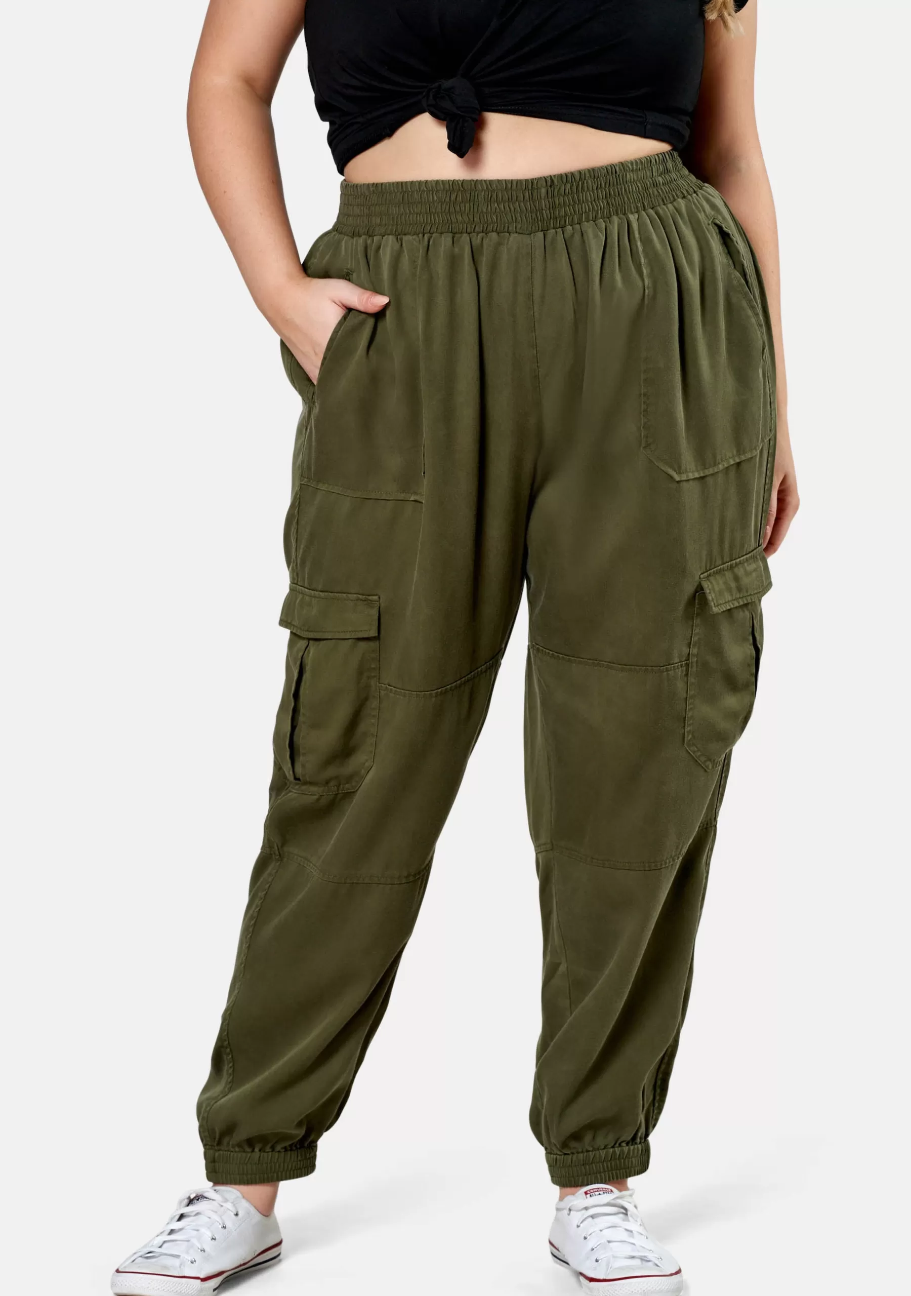 Curve Project Pants>Cecily Cargo Joggers