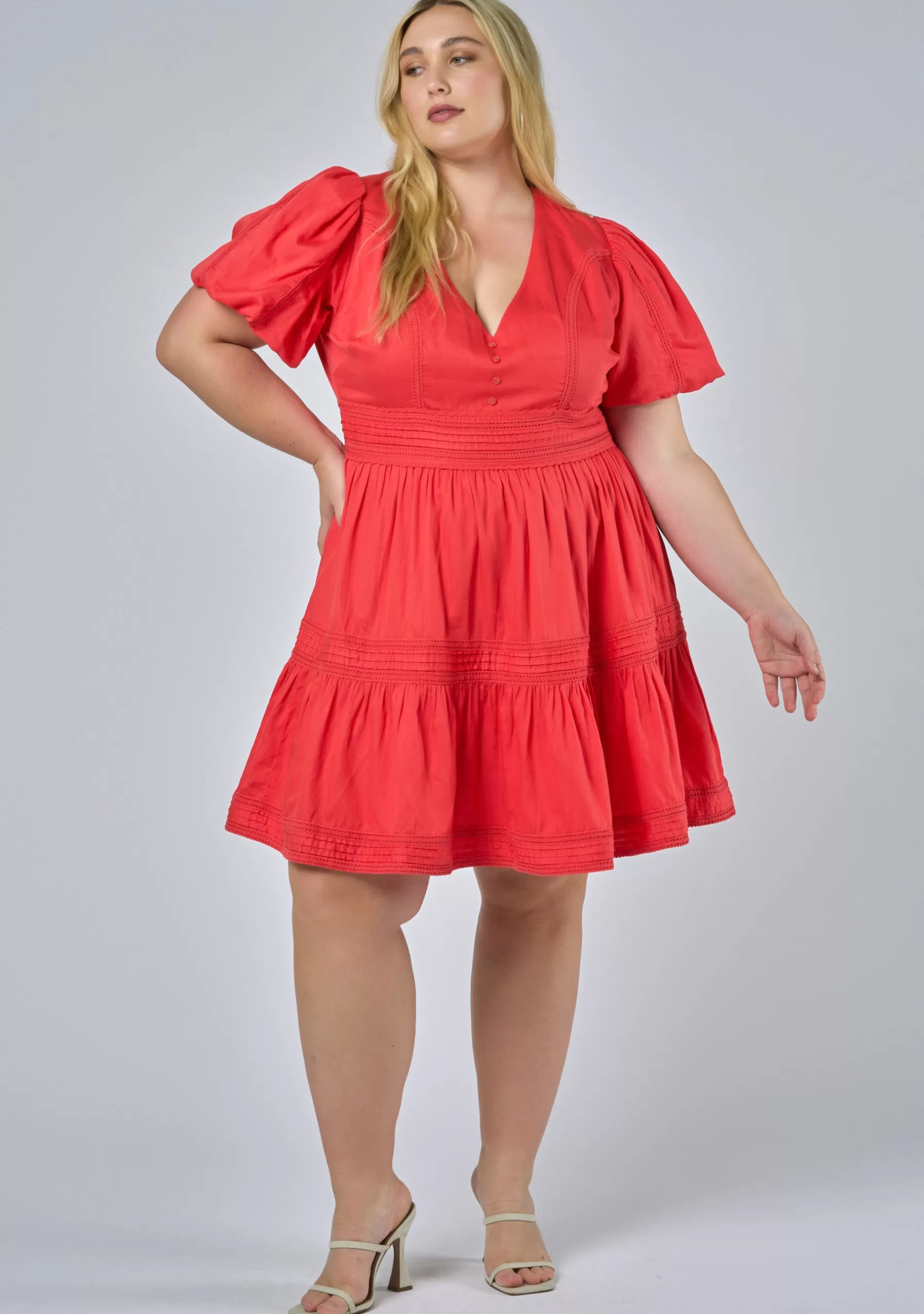 Curve Project Mini Dresses>Chaos Tiered Dress