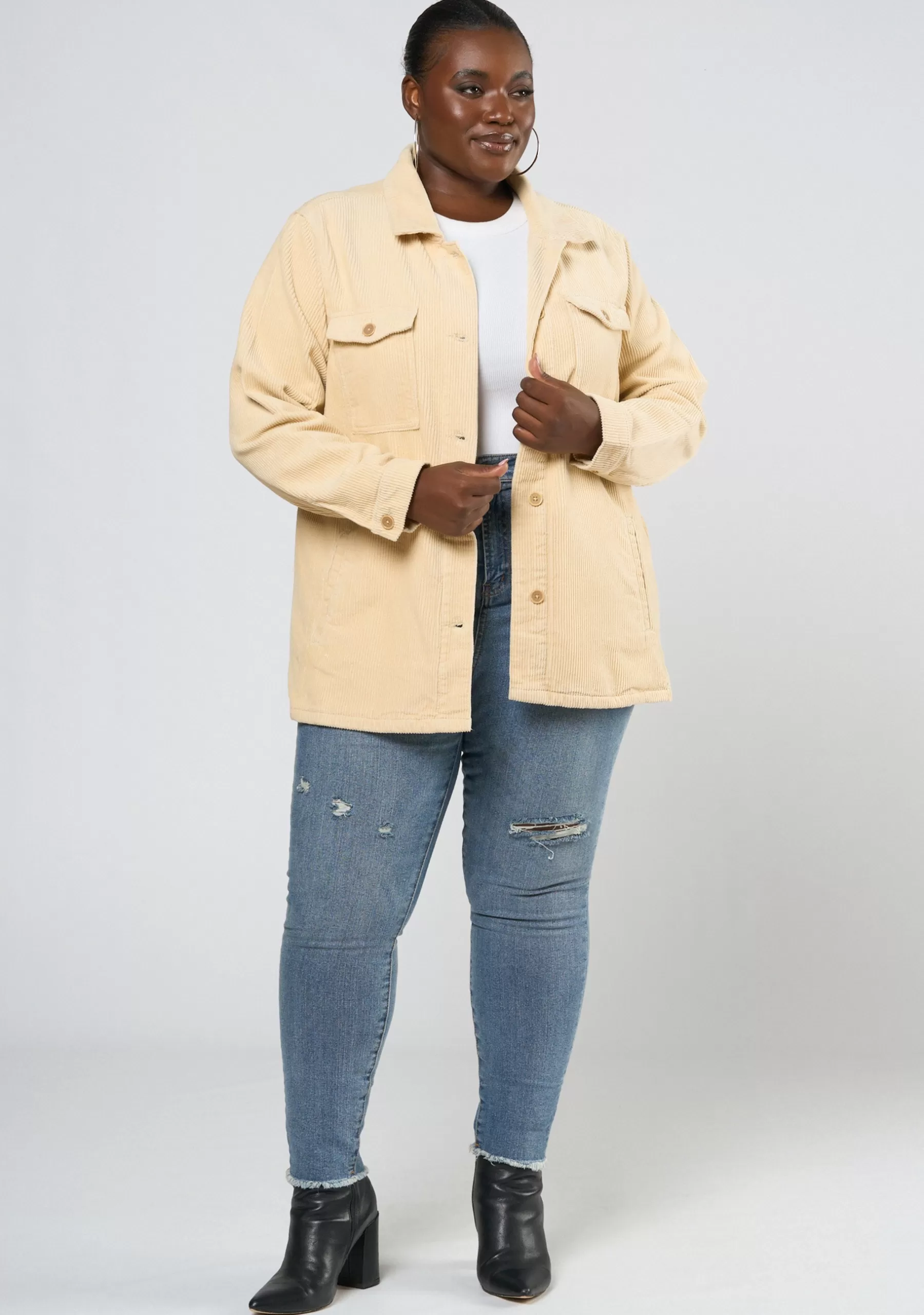 Curve Project Jackets & Coats>Eloise Cord Shacket