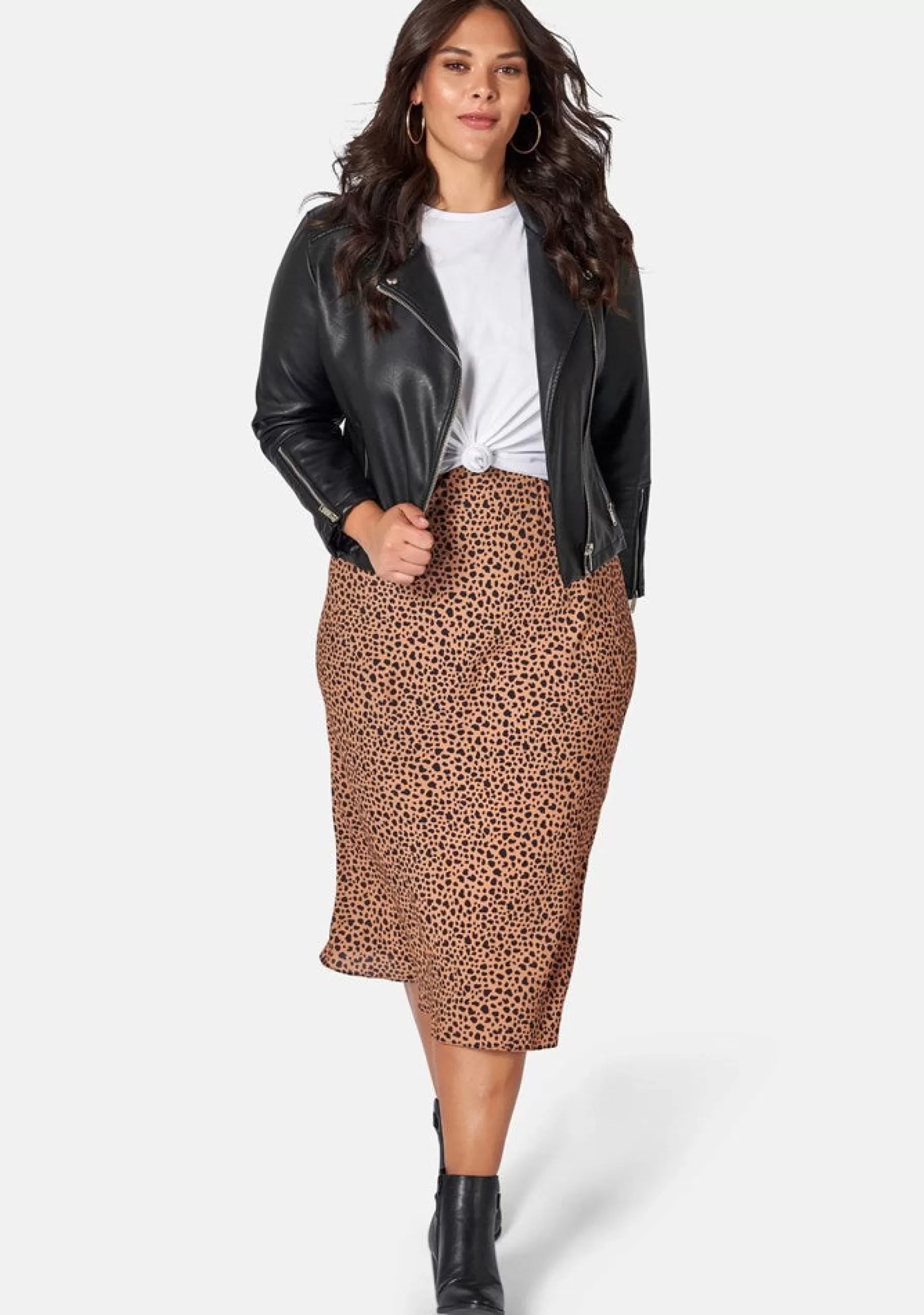 Curve Project Midi Skirts>Emily Animal Printed Skirt