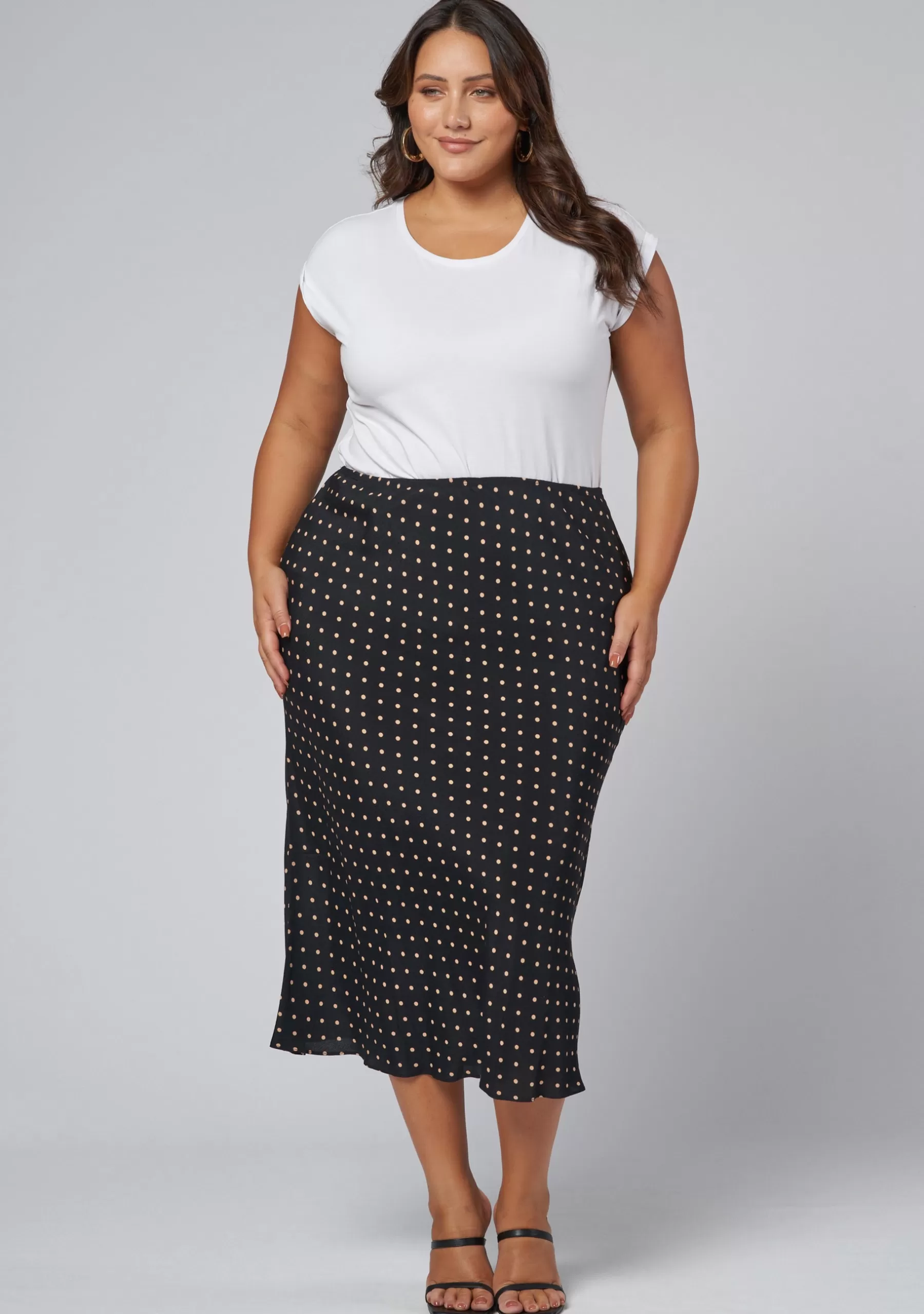 Curve Project Midi Skirts>Emily Print Midi Skirt