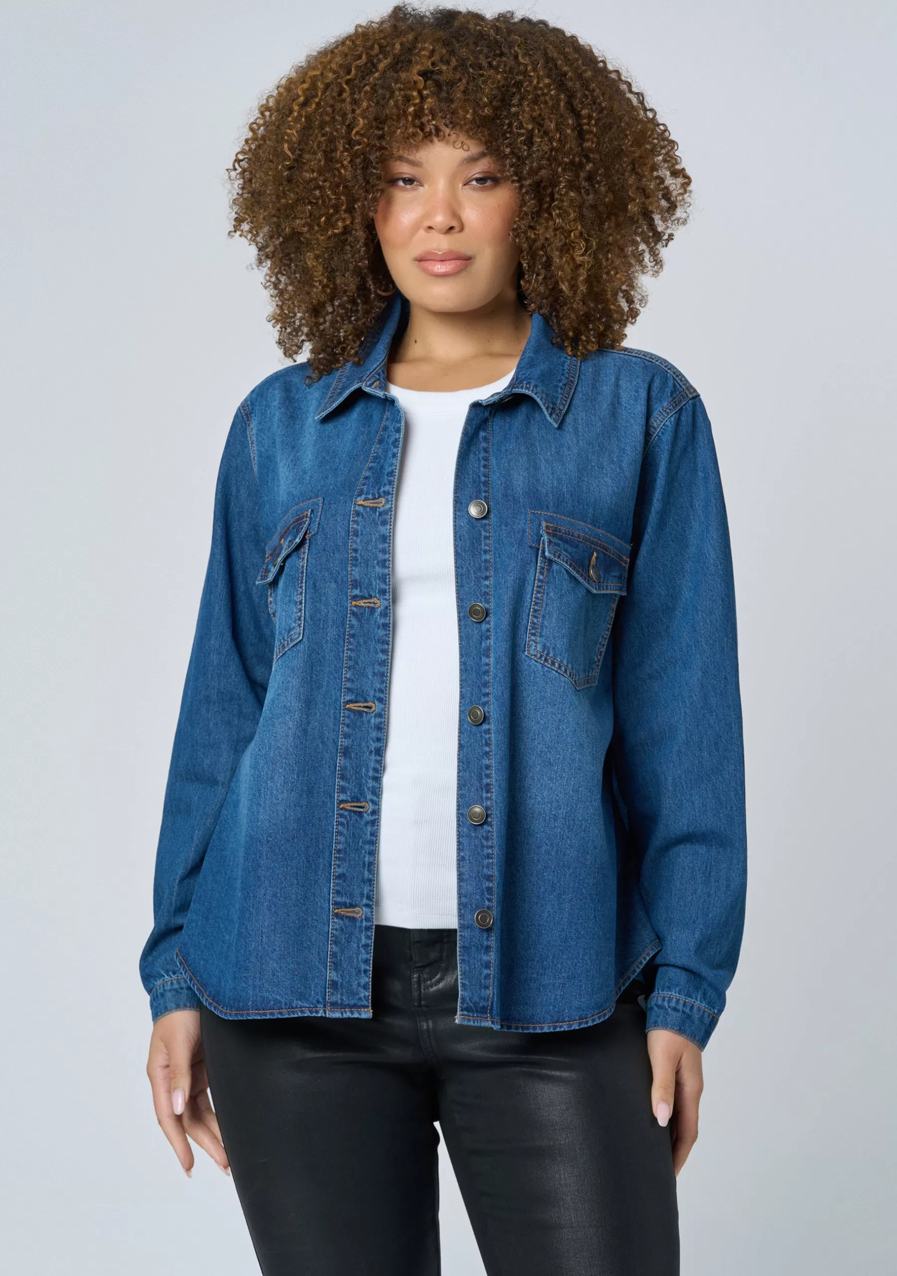 Curve Project Denim | Shirts & Blouses>Faye Denim Shirt