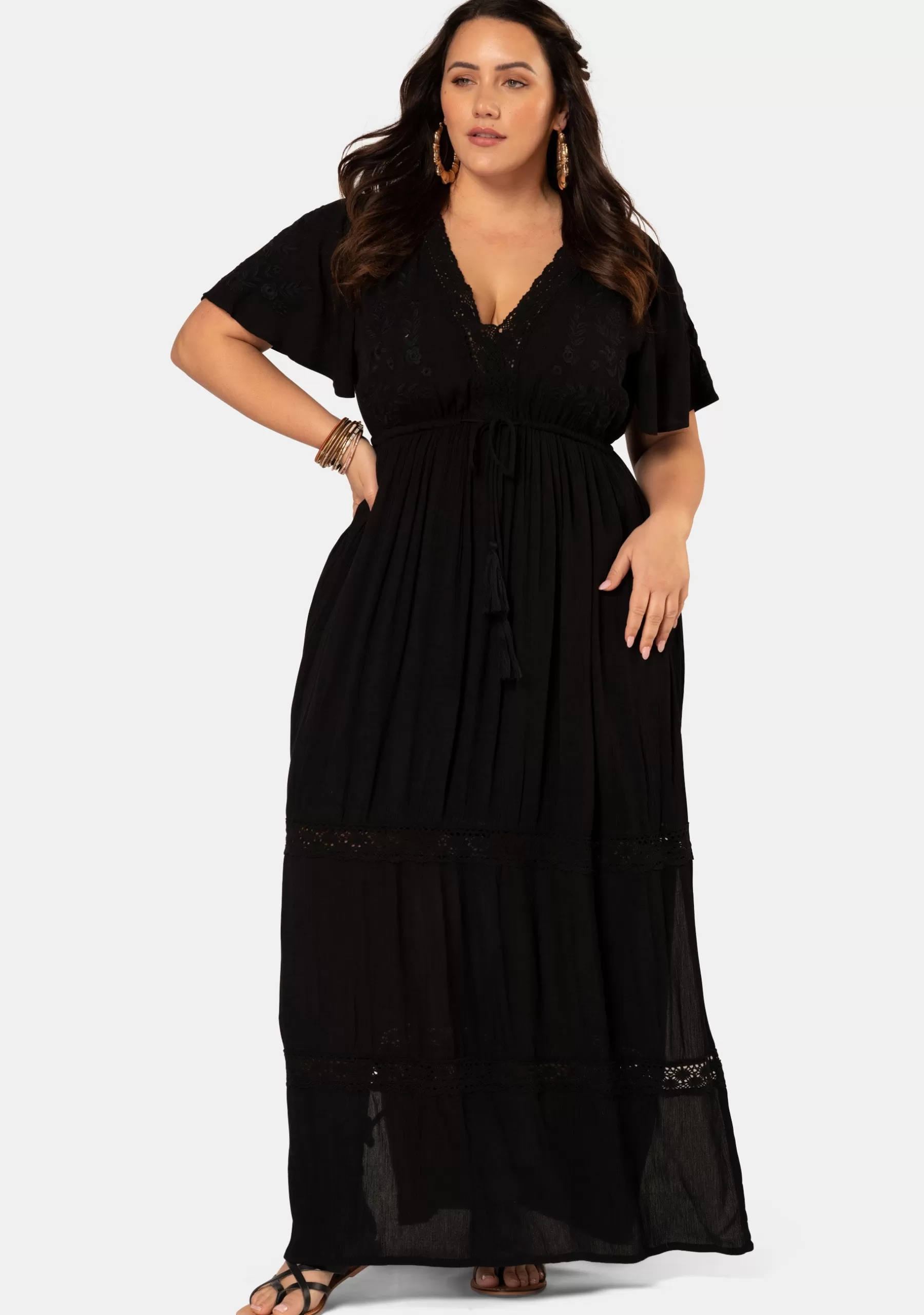 Curve Project Black Dresses | Maxi Dresses>Floating Clouds Maxi Dress