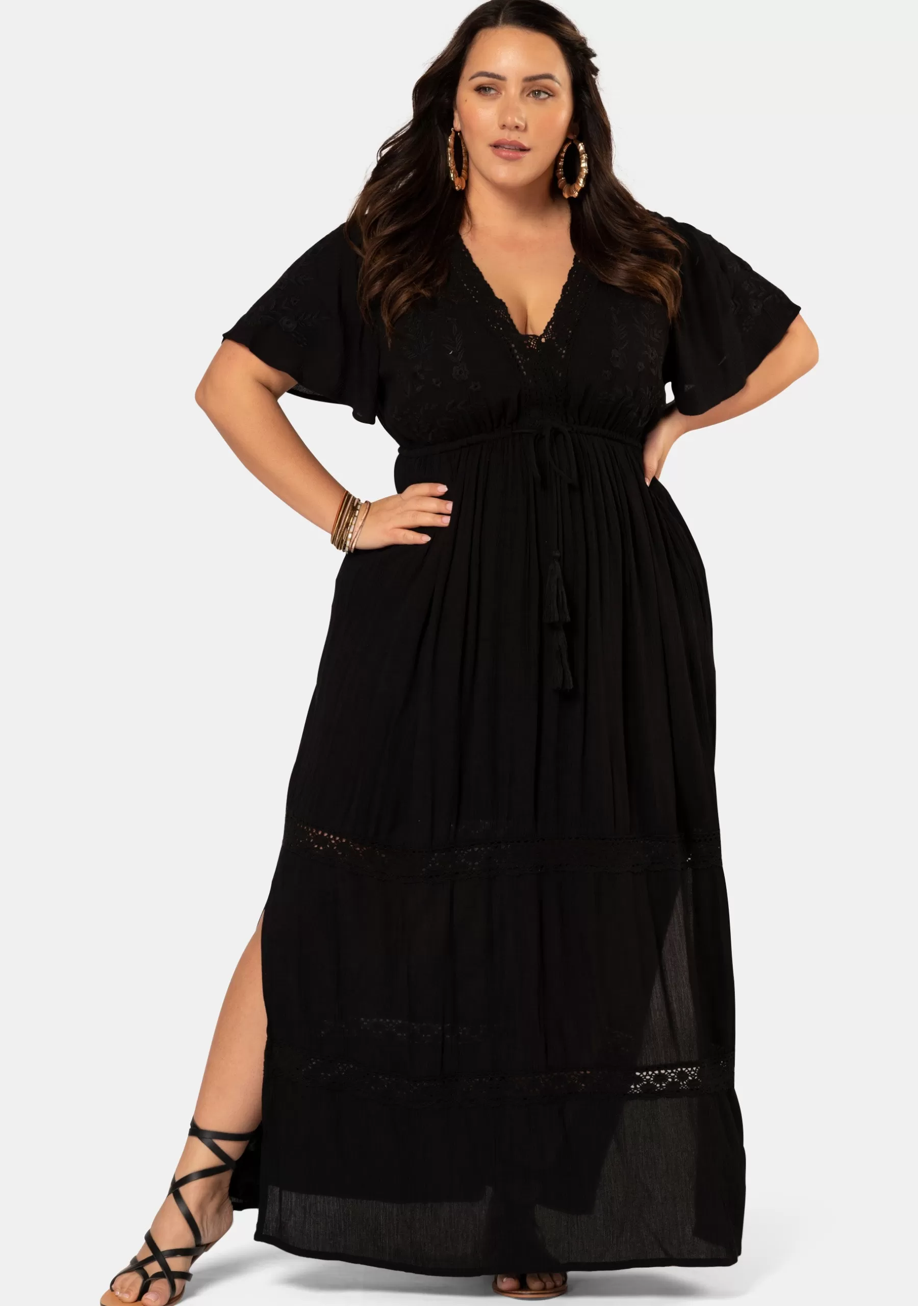 Curve Project Black Dresses | Maxi Dresses>Floating Clouds Maxi Dress