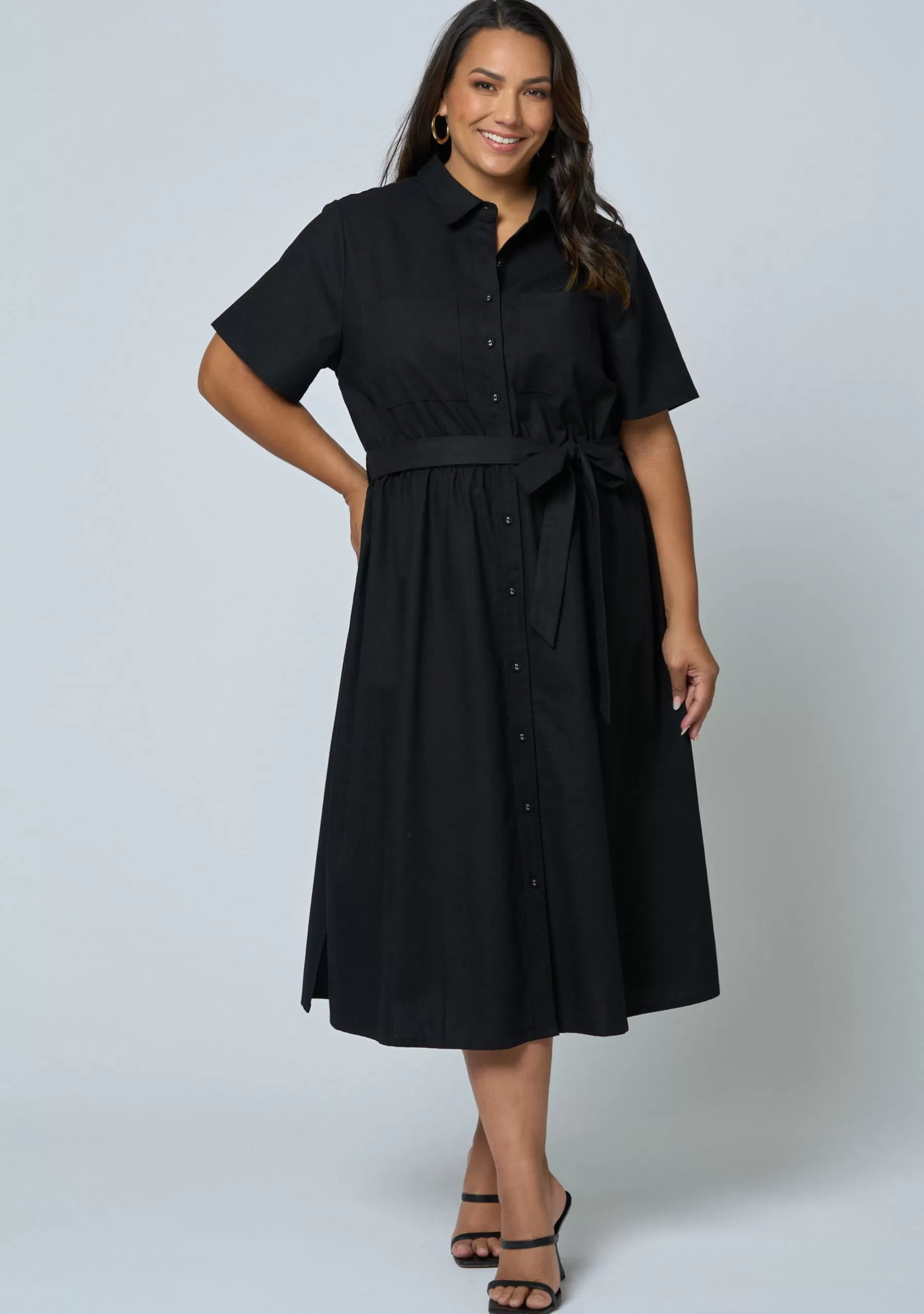 Curve Project Black Dresses | Midi Dresses>Frankie Shirt Midi Dress