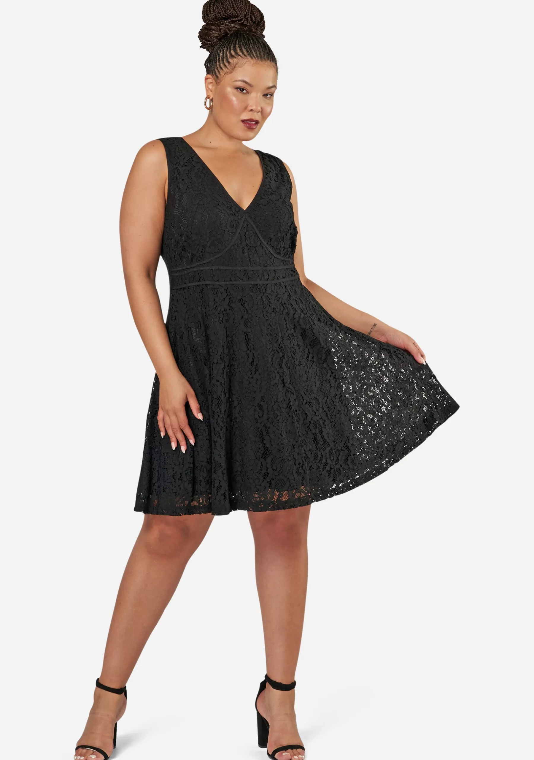 Curve Project Mini Dresses>Get Obsessed Lace Mini Dress