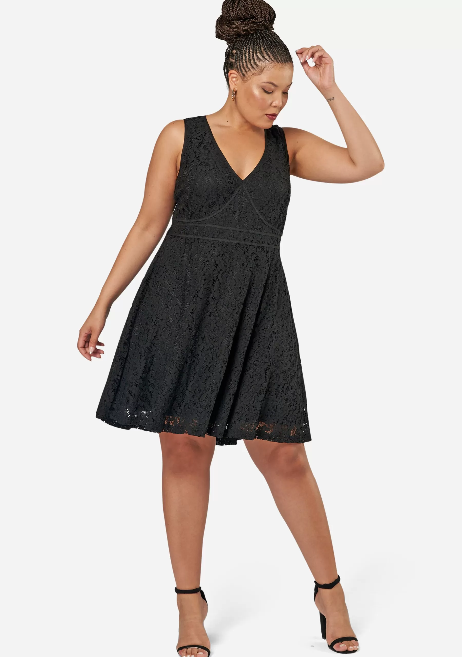 Curve Project Mini Dresses>Get Obsessed Lace Mini Dress