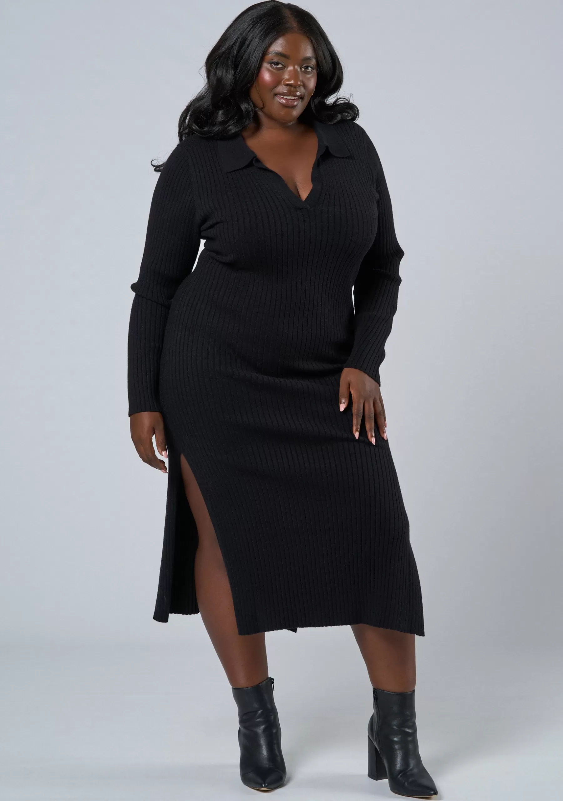 Curve Project Black Dresses | Midi Dresses>Giovanna Knit Midi Dress