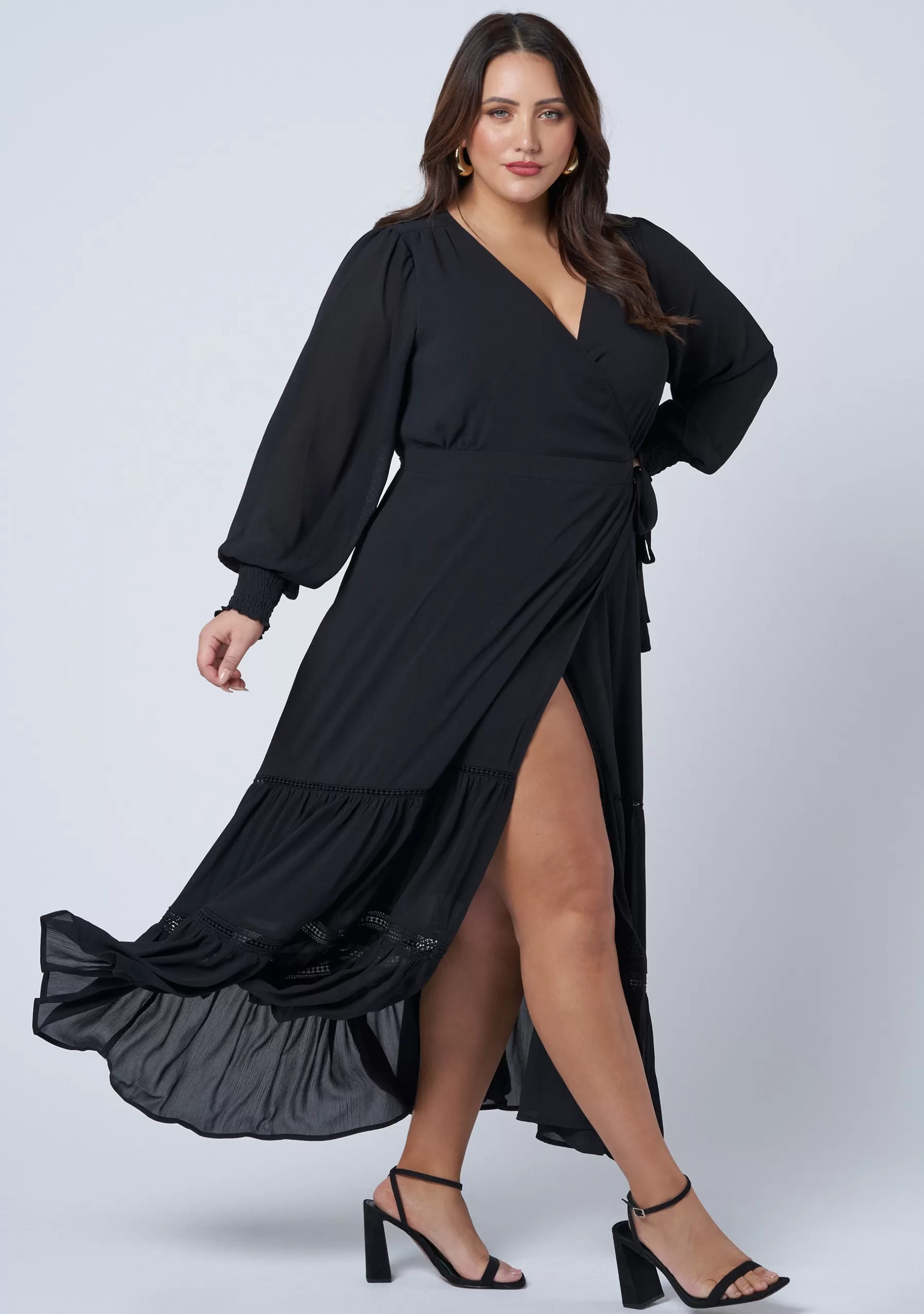 Curve Project Black Dresses | Maxi Dresses>Hanky Panky Wrap Dress