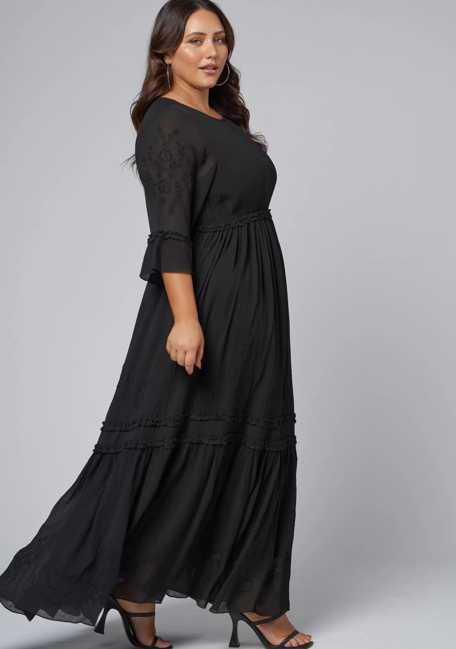 Curve Project Black Dresses | Maxi Dresses>Hard Times Maxi Dress