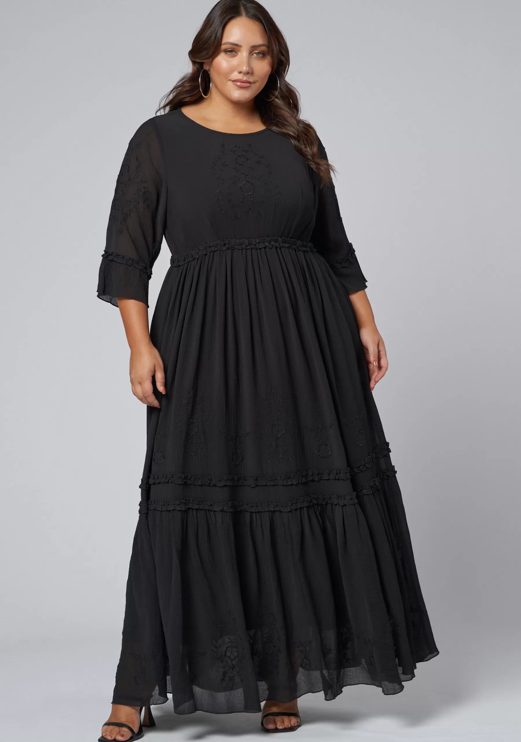 Curve Project Black Dresses | Maxi Dresses>Hard Times Maxi Dress