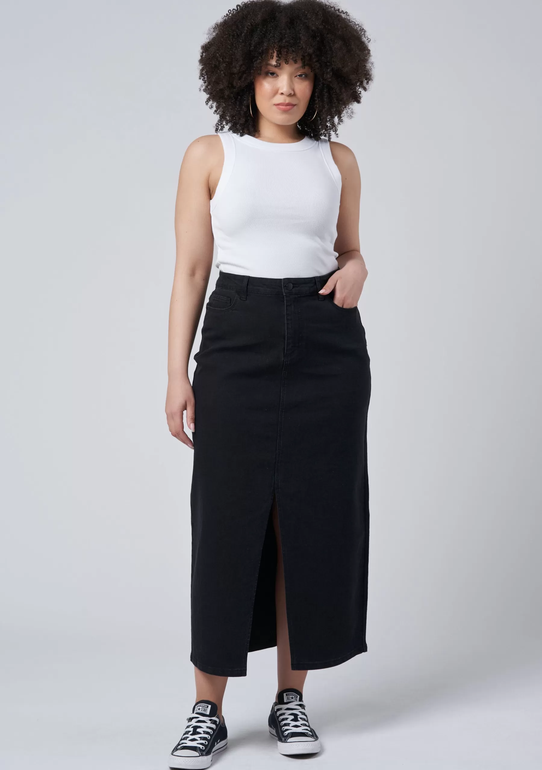 Curve Project Maxi Skirts | Denim>Hype Denim Maxi Skirt