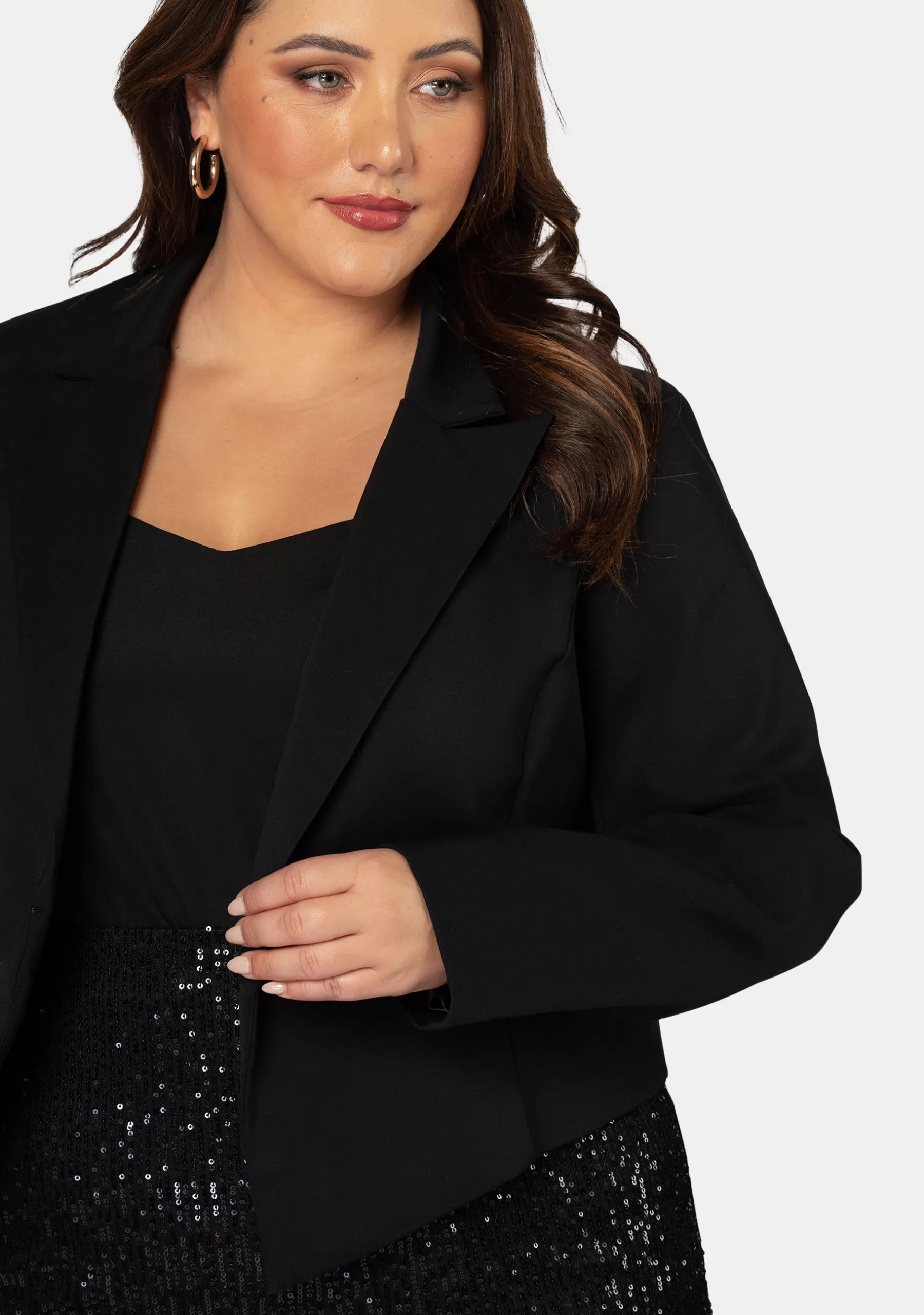 Curve Project Blazers | Jackets & Coats>Into You Cropped Blazer