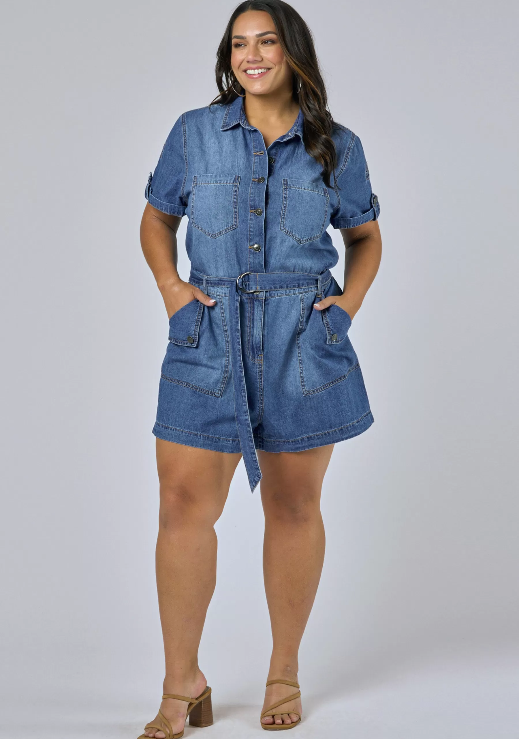 Curve Project Denim | Jumpsuits>Lily Denim Romper