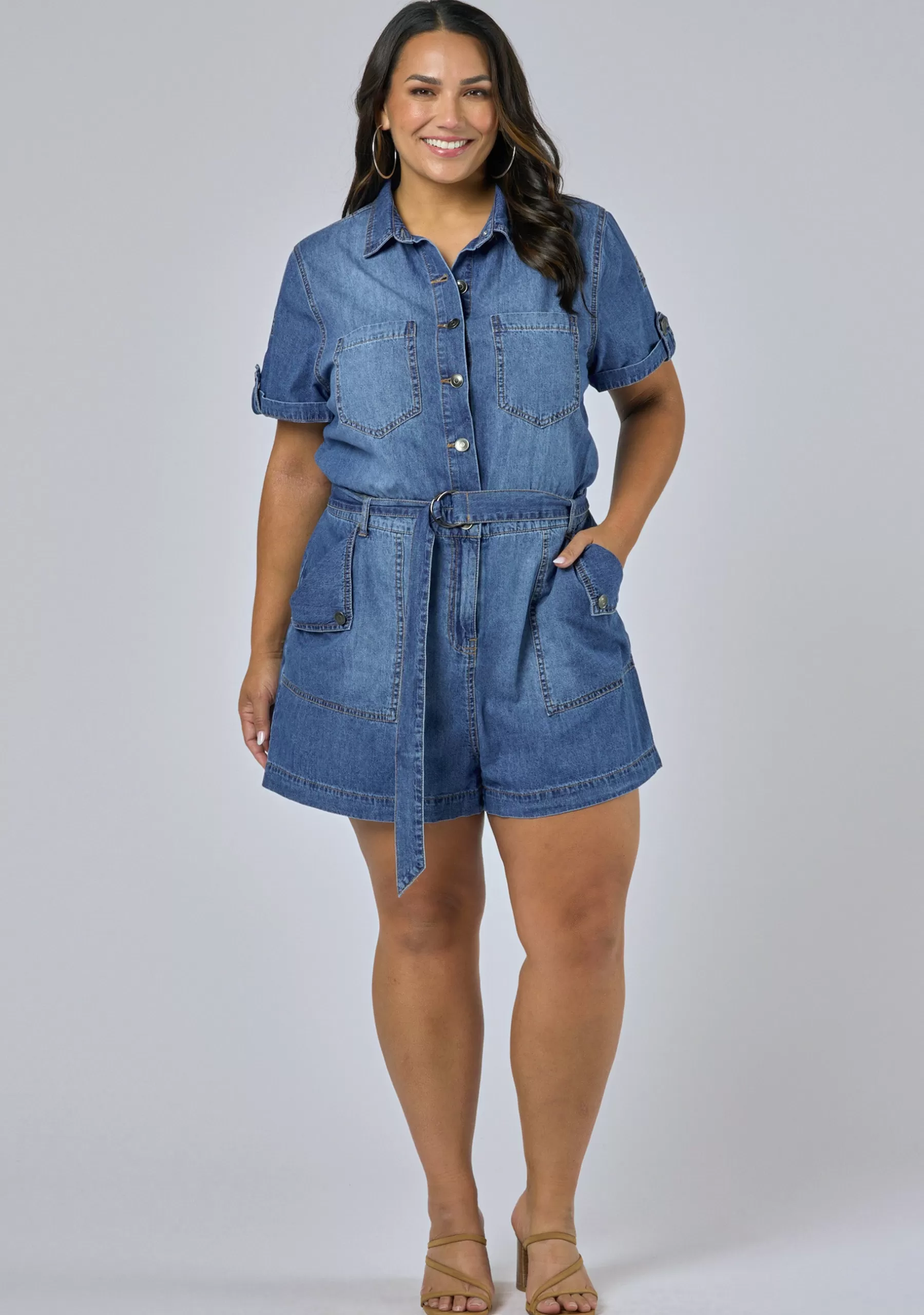 Curve Project Denim | Jumpsuits>Lily Denim Romper