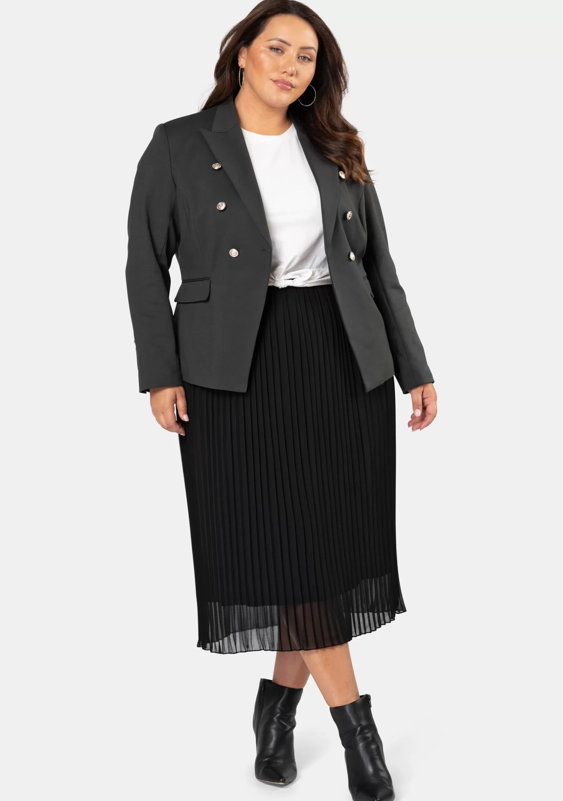 Curve Project Blazers | Jackets & Coats>Madeleine Button Blazer