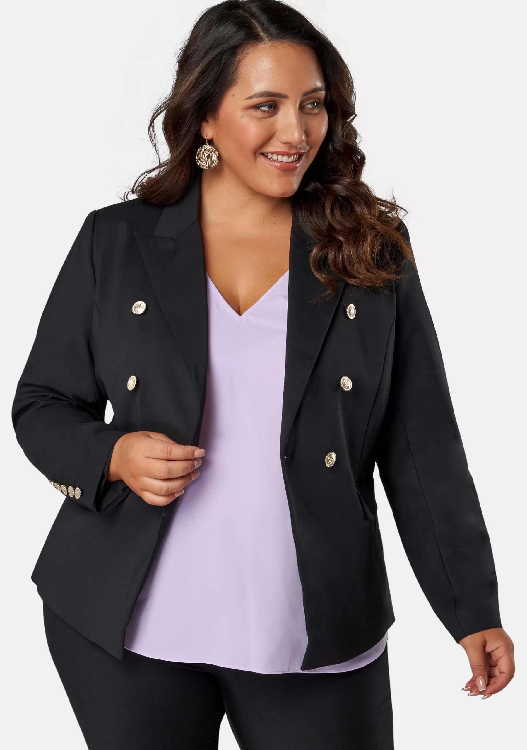 Curve Project Blazers | Jackets & Coats>Madeleine Button Blazer