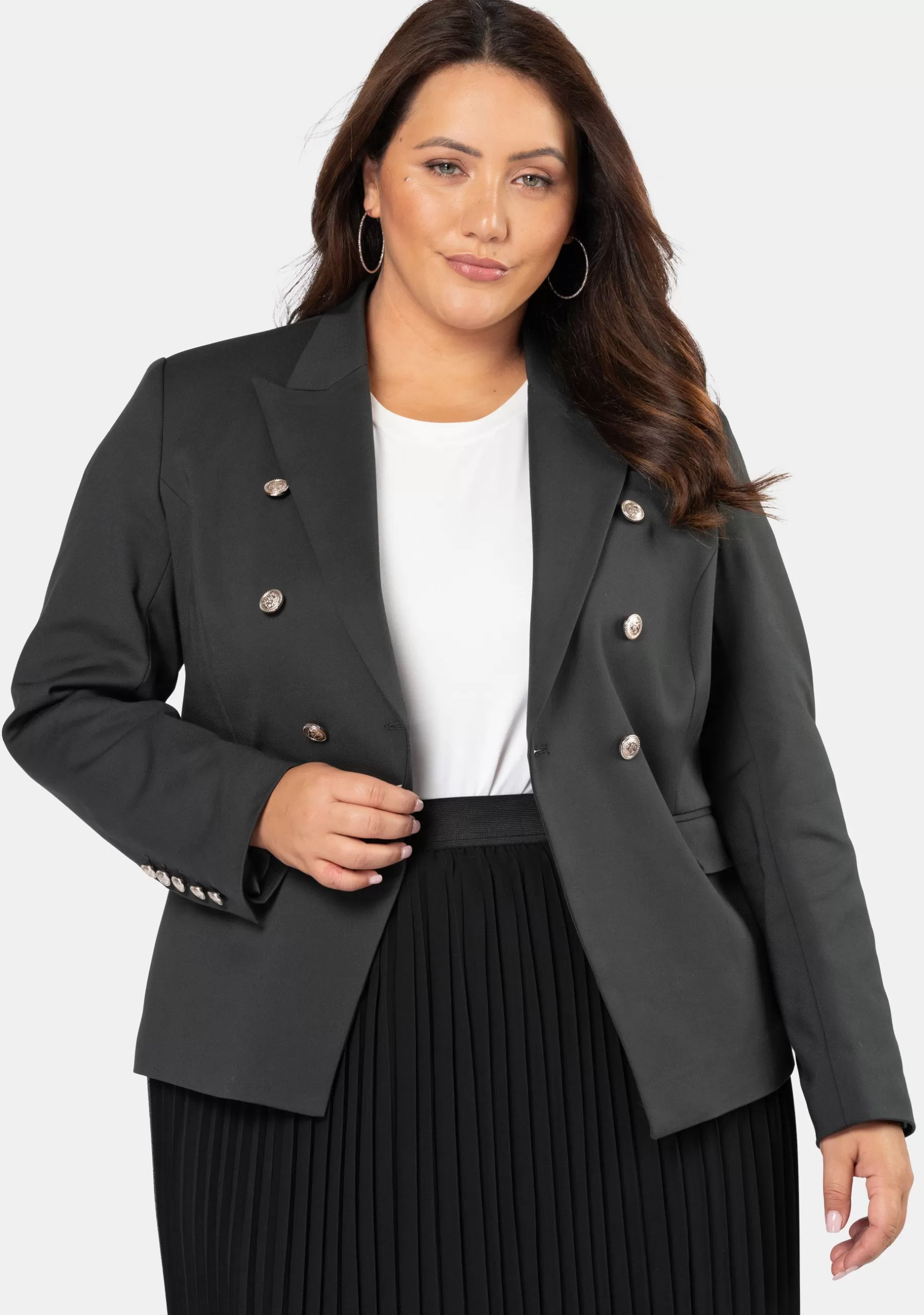 Curve Project Blazers | Jackets & Coats>Madeleine Button Blazer