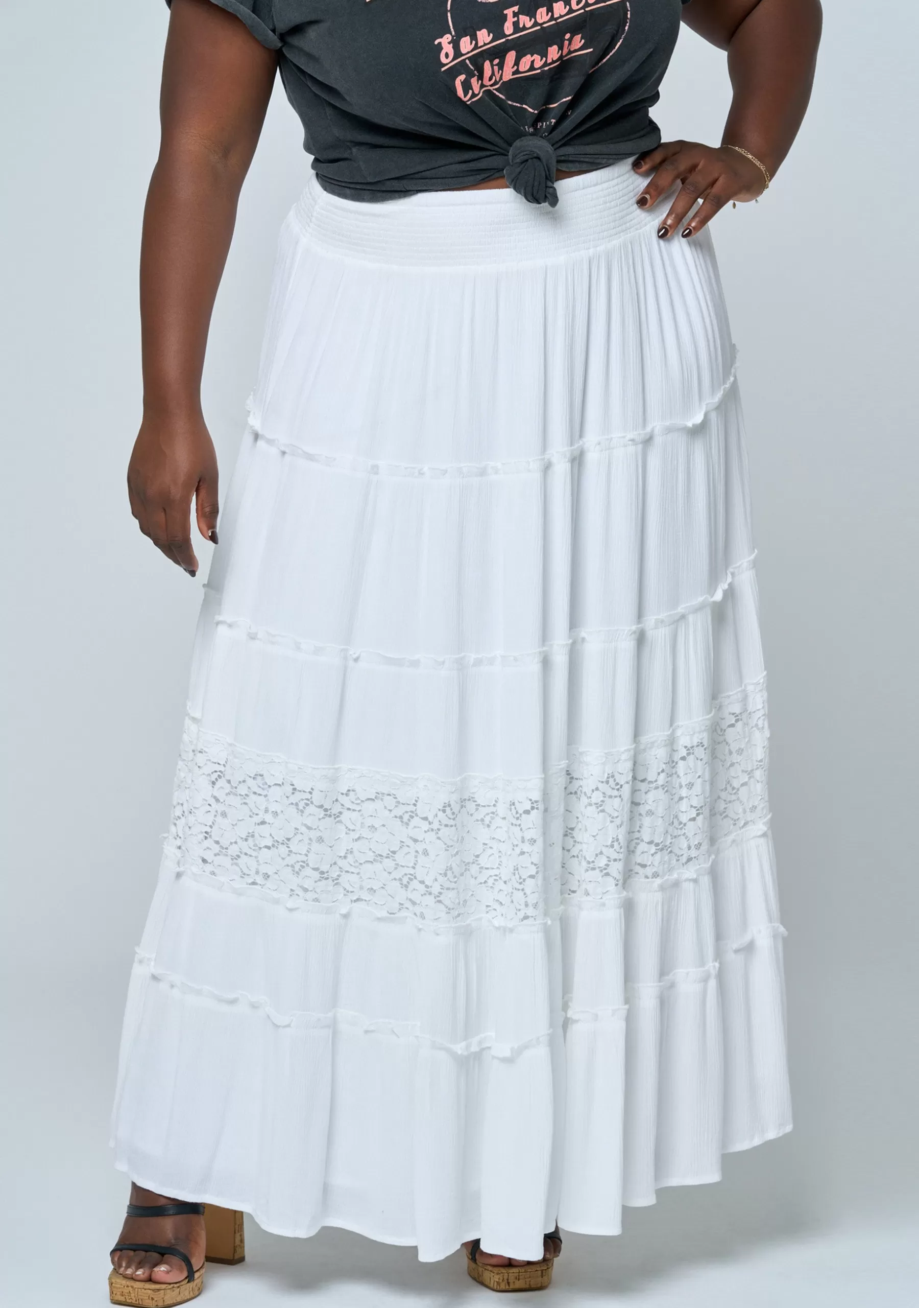 Curve Project Maxi Skirts>Vintage Vixen Maxi Skirt