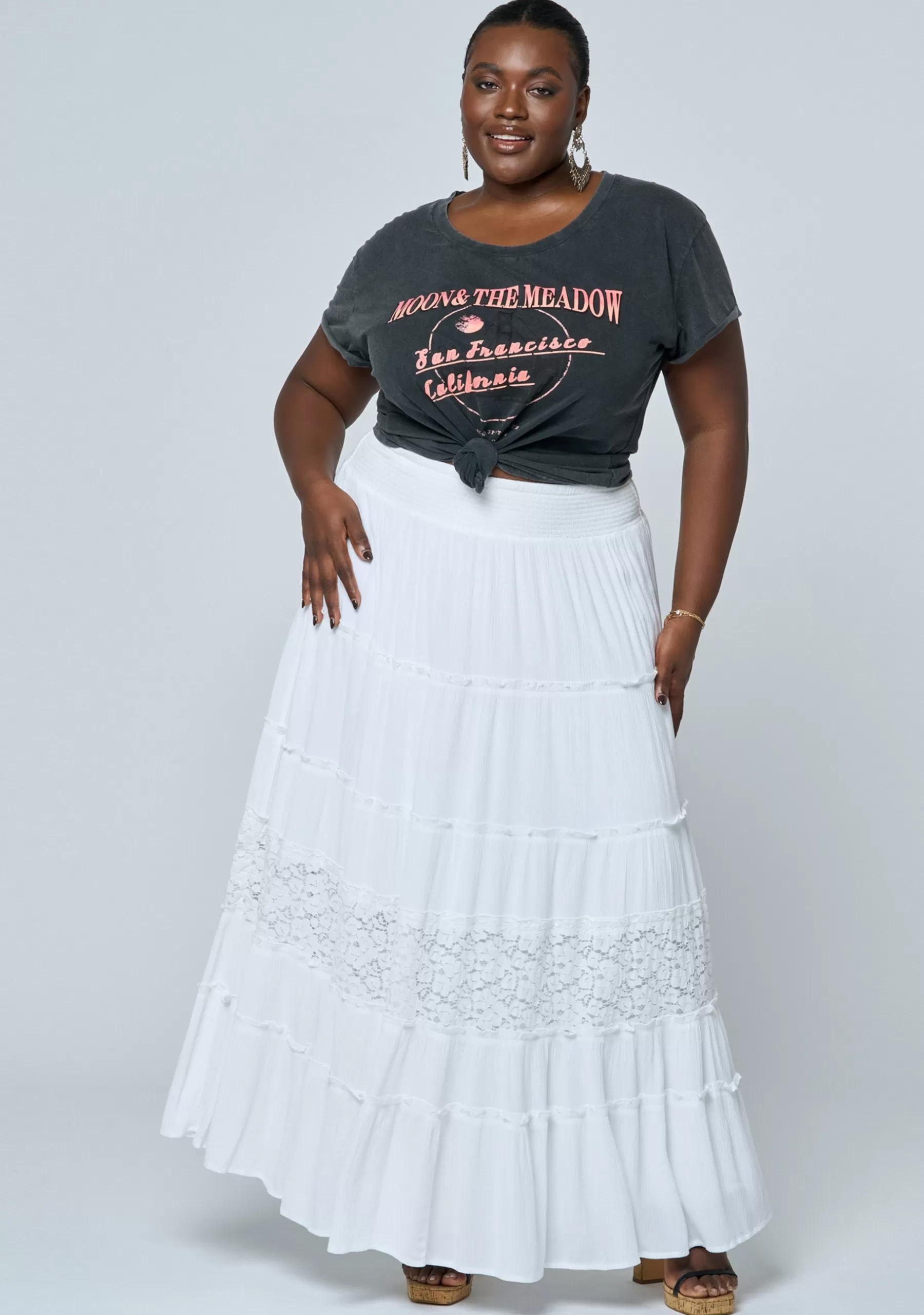 Curve Project Maxi Skirts>Vintage Vixen Maxi Skirt