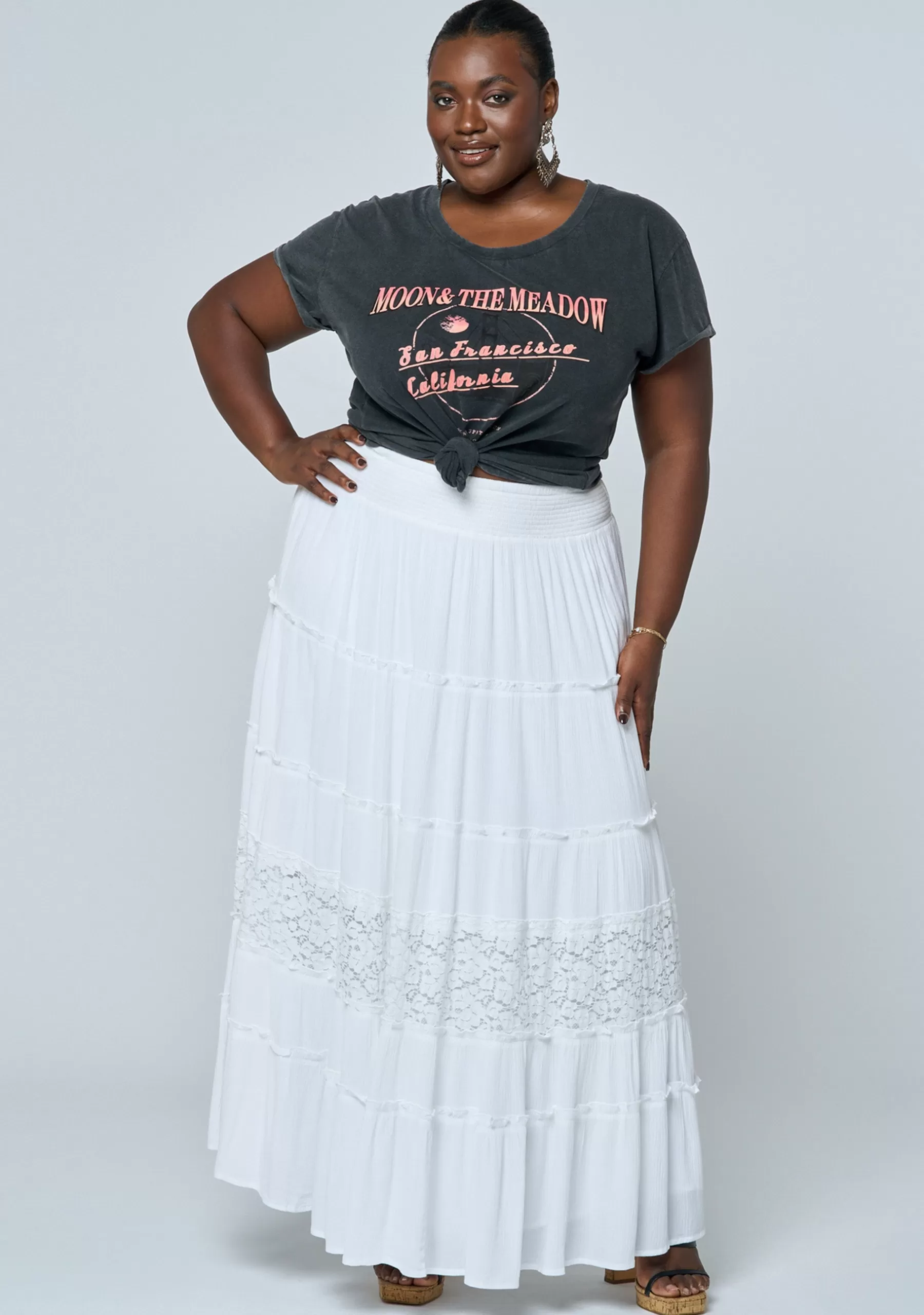 Curve Project Maxi Skirts>Vintage Vixen Maxi Skirt